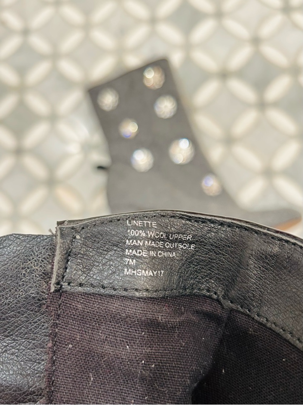 Anthropologie Nanette Lepore Linette Wool Embellished Bow Ankle Boots Grey 7 - Picture 10 of 15
